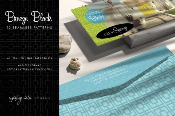 18 Breeze Block Patterns-Pink Green Blue: A Mid-Century Design Evaluation
