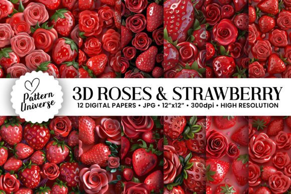 3D Inflated Roses Strawberry Patterns: A Comprehensive Guide for Crafters and Designers