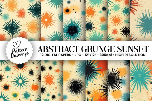 Abstract Grunge Sunset Seamless Patterns: A Strategic Asset for Modern Creators