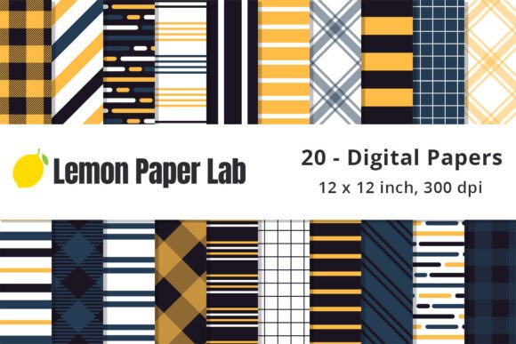 Blue and Yellow Stripes Digital Patterns: A Comprehensive Evaluation for Autumn Design Projects