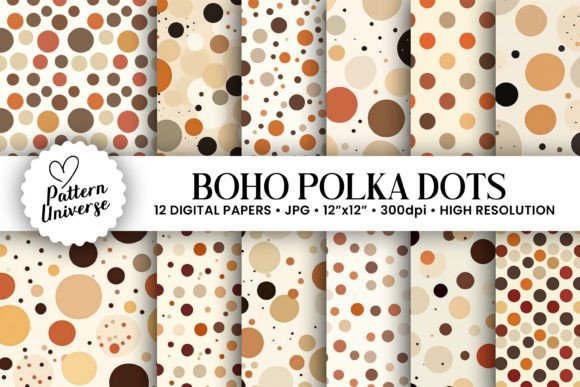 Boho Polka Dots Seamless Patterns: A Comprehensive Guide to Versatile Digital Design Assets