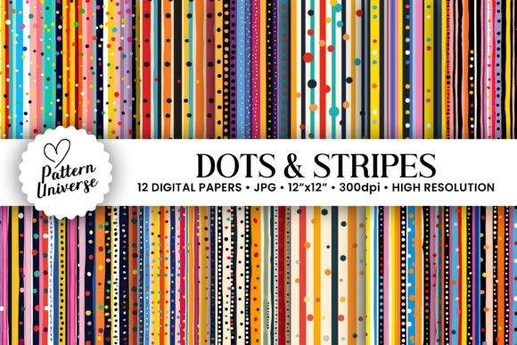Colorful Stripes Dots Patterns: The Ultimate Boost for Your Creative Projects