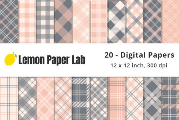 Coral and Grey Plaid Background Patterns: A Versatile Solution for Modern Design Projects