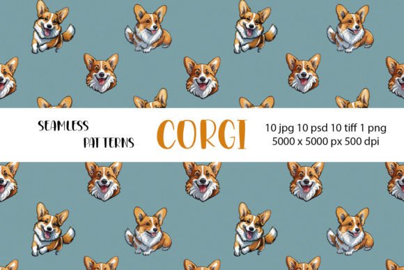 Corgi Seamless Patterns for Creative Projects