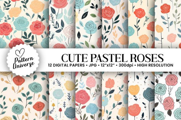 Cute Hand Drawn Roses Patterns: A Practical Review for Creative Professionals