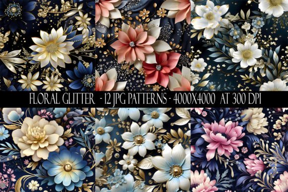 Floral Glitter Seamless Patterns: A Comprehensive Evaluation for Designers
