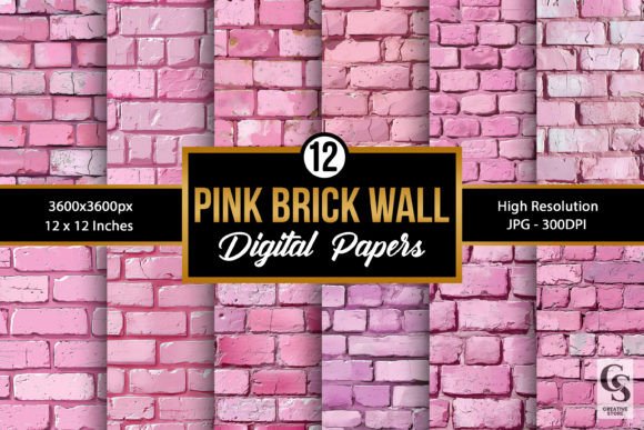 Pink Brick Wall Seamless Patterns: A Versatile Digital Asset for Modern Creators