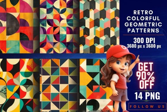 Retro Colorful Geometric Patterns