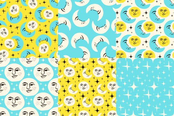 Sun and Moon Patterns for Creative Projects