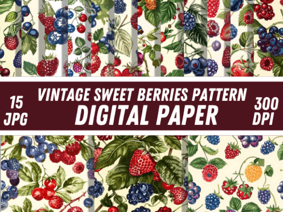 Vintage Sweet Berries Retro Patterns: A Comprehensive Review of the Digital Asset Bundle